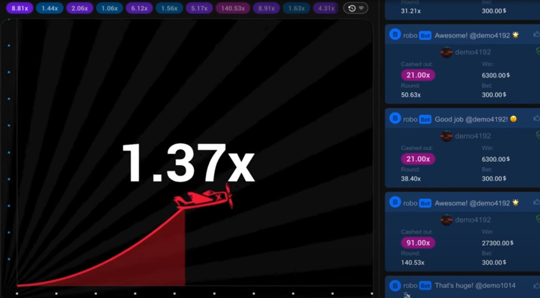 استراتيجية لعبة الطائرة في 1xbet